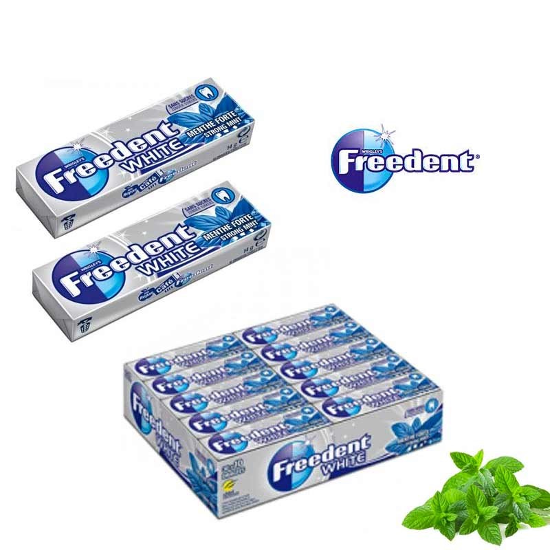 Chewing-gum sans sucres goût fraise, Freedent (84 g)
