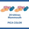 Mammouth tétine Pica Color, 20 pièces