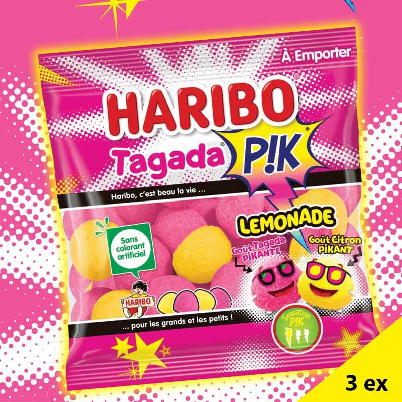 Haribo Bonbons Fraise Tagada Pink & Pik 